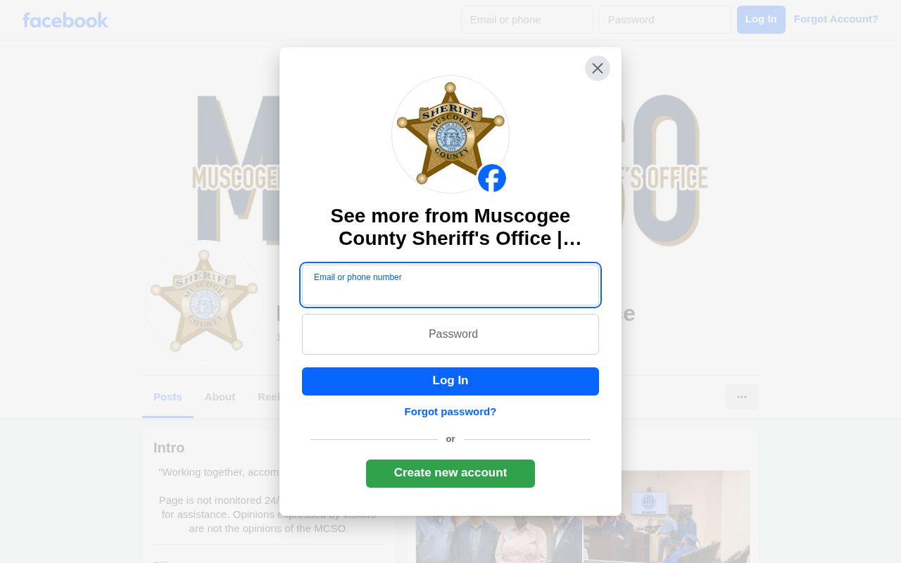 Official Muscogee County Sheriff social profile for wanted and safety announcements